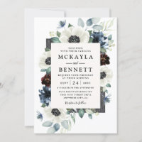 Anemone Dusty Blue Thistle Bourgogne Floral Mariag