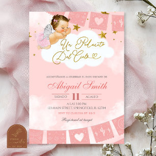 Invitation ange espagnol morceau de ciel bébé mexicain shower