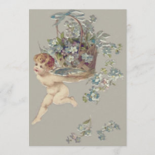 Invitation Angel Tcherub Cupidon Oublier-Moi-Pas