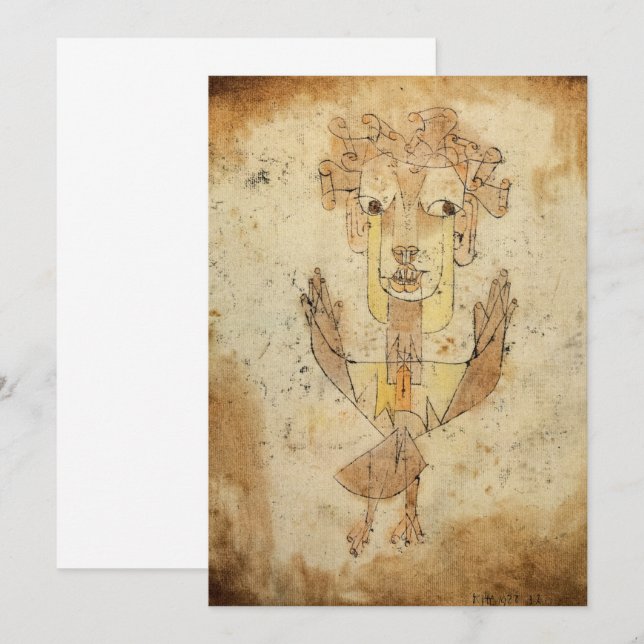 Invitation Angelus Novus par Paul Klee (Devant / Derrière)