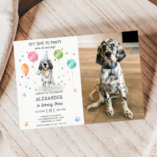 Invitation Anglais Setty Chien Chien Chien Chien Chien Chien