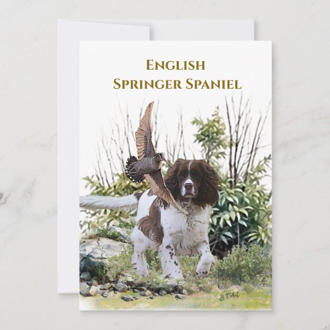 Invitation Anglais Springer Spaniel (Devant)