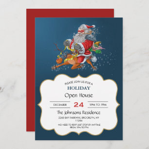 Invitation Angry Santa Claus