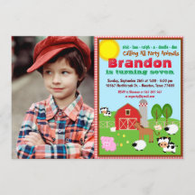 Animal de ferme Barnyard Anniversaire de enfant Ph