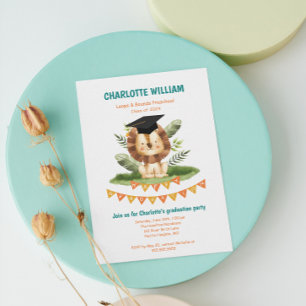 Invitation Animal Kid Preschool Photo Party Graduation