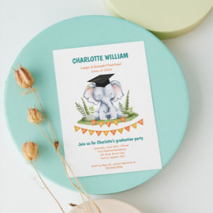 Invitation Animal Kid Preschool Photo Party Graduation