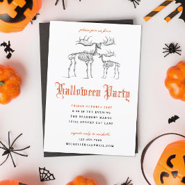 Invitation Animal Skeletons Fête d'Halloween