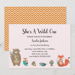 Invitation Animal tribal Elle est un animal sauvage un annive