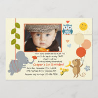 Invitation animale de photo d'amis