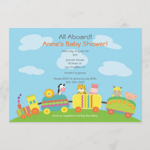 Invitation animale mignonne de baby shower de