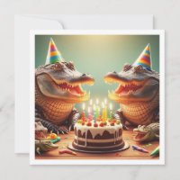 Animaux de fête, Crocodiles mangeant cake annivers