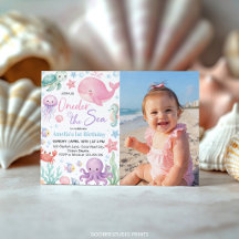 Animaux de mer mignons pour la photo d'anniversair