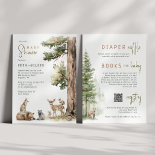 Invitation Animaux des bois   Baby shower All In One Couples