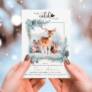 Invitation Animaux d'hiver Froid hors Baby shower