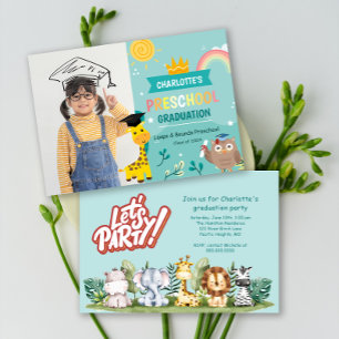 Invitation Animaux Enfants de l'école maternelle Photo Invita