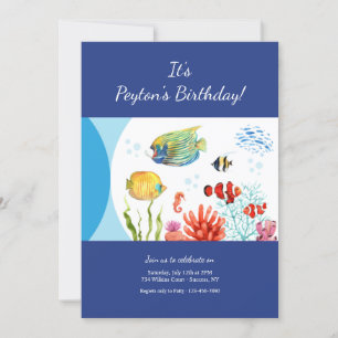 Invitation Animaux marins Fête d'anniversaire