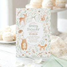 Animaux Mignons de la Forêt pour Baby Shower