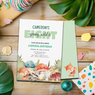 Invitation Animaux mignons de la forêt pour un 8ème anniversa