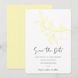 Invitation ANNA Moderne Italienne Grilles de citron Enregistr