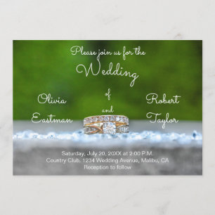 Invitation Anneau de fiançailles diamant personnalisé