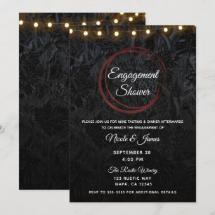 Invitation Anneaux de mariage sous la douche de fiançailles d
