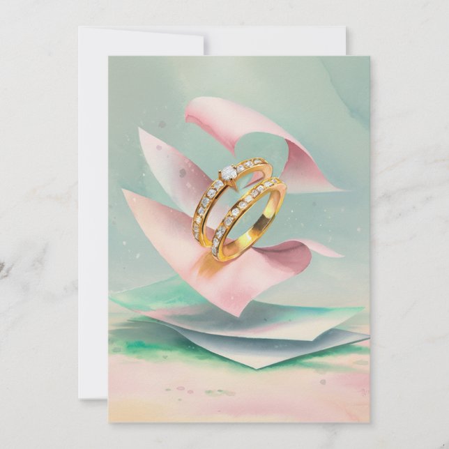 Invitation Anneaux fiançailles (Devant)