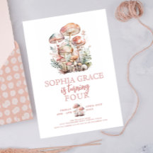 Année Anniversaire du champignon boisé rose