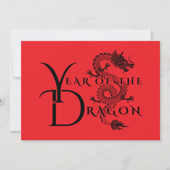 Invitation Année du dragon (Devant)