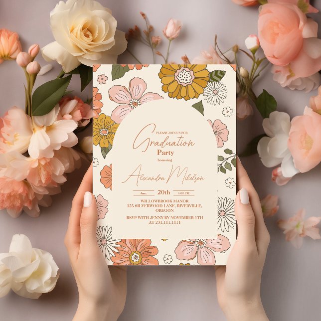 Invitation Années 70 Super rétrograde (Créateur téléchargé)