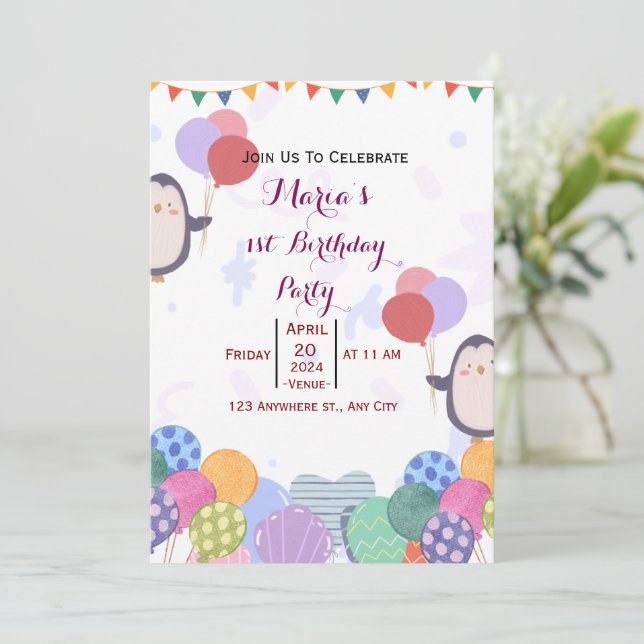 Invitation Anniversaire (Debout devant)