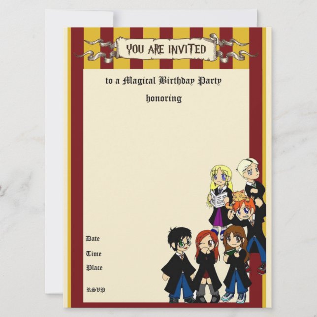 Invitation Anniversaire (Devant)