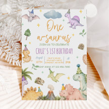 Anniversaire 1 an de Dinosaur One-A-Saurus