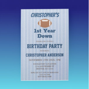 Invitation Anniversaire 1 an de Football