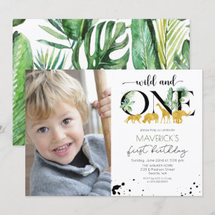Invitation Anniversaire 1 an Jungle Safari Wild On