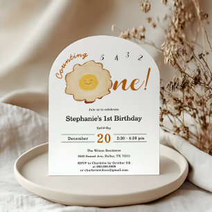 Invitation Anniversaire 1 an Œuf Frit Mignon