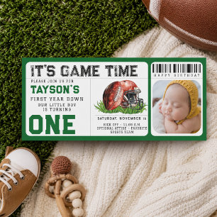 Invitation anniversaire 1ère année Football Billet