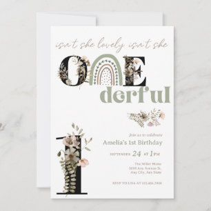 Invitation Anniversaire 1ère fille Onederful