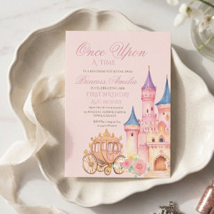 Invitation Anniversaire 1ère Fille Princesse Châte