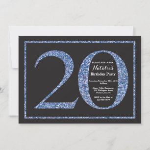 Invitation Anniversaire 20 Ans Tableau Noir Paille