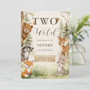 Invitation anniversaire 2 ans Two Wild aquarelle f
