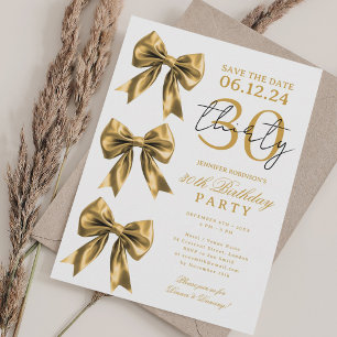 Invitation Anniversaire 30 ans Fête Ruban Coquette