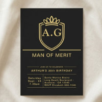 Anniversaire 30 ans Mari 30 Ans Fête Noir Or