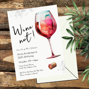 Invitation Anniversaire 30 ans Wine Not