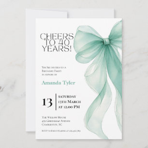 Invitation Anniversaire 40 Ans Arc-en-Couleurs Aqu