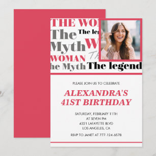 Invitation anniversaire 41 ans avec photo drôle Co