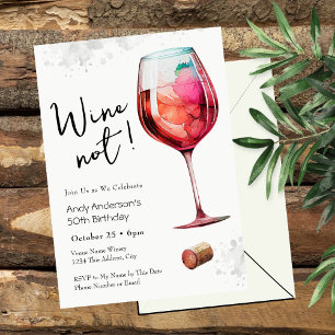 Invitation Anniversaire 50 ans Wine Not