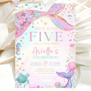 Invitation Anniversaire 5 Ans Sirène