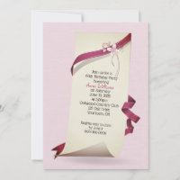 Invitation anniversaire 60 ans en papier enroulé
