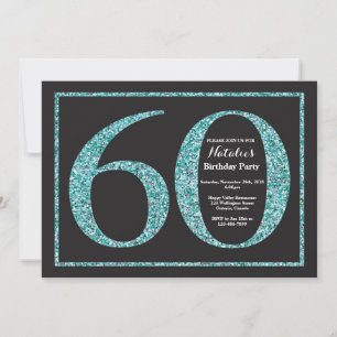 Invitation Anniversaire 60 ans Tableau Noir Paille