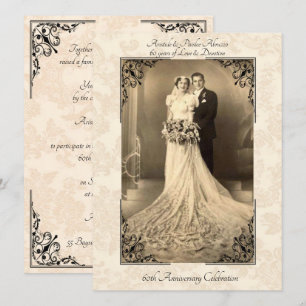 Invitation Anniversaire 60 ans Vintage